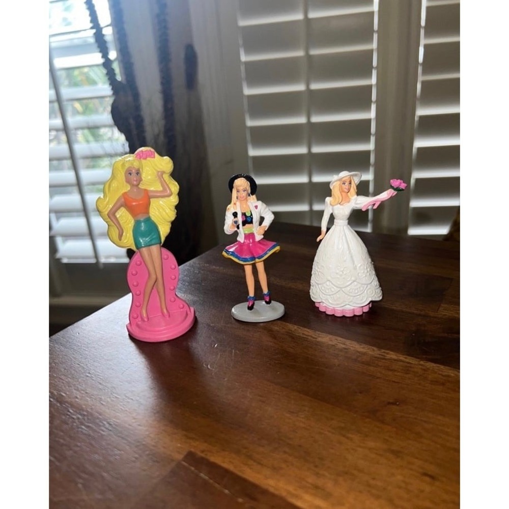 Vintage Mini Barbies PVC Figure two Applause 1990 approx 2.5" one Mc Donald's